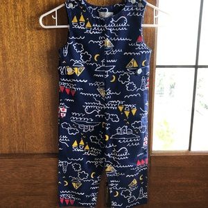 Health-Tex Stantogs Vintage Sailing overall jumpsuit - size 4T
